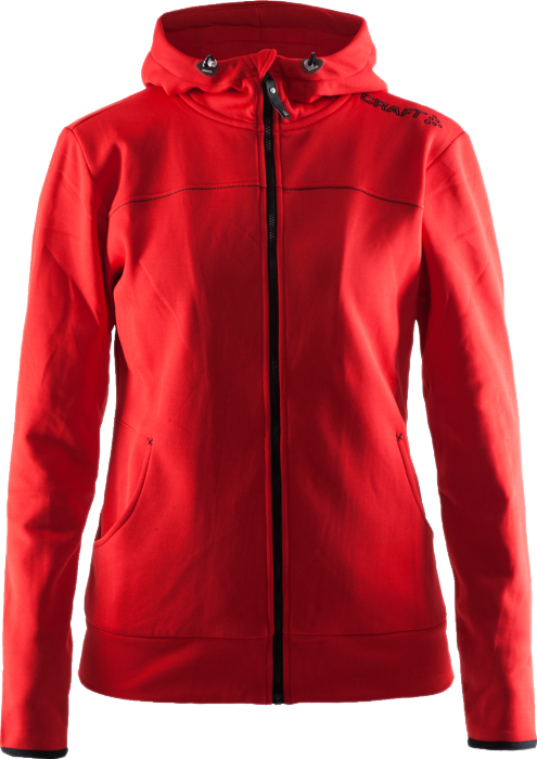 Craft - Leisure Full Zip Hood Women - Czerwony