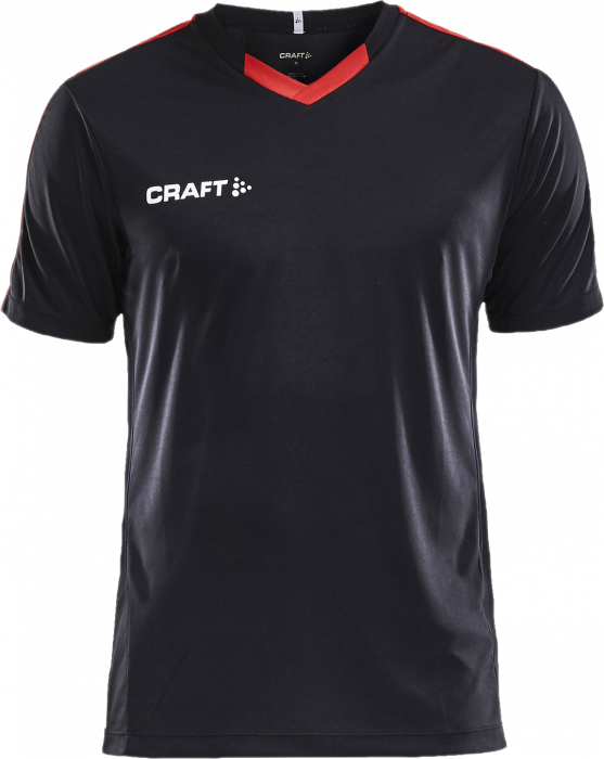 Craft - Progress Contrast Jersey Junior - Schwarz & rot