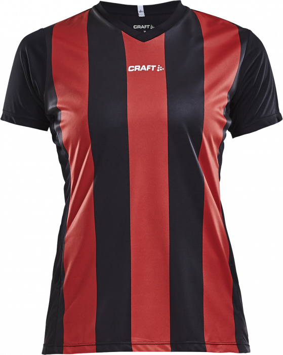 Craft - Progress Jersey Stripe Woman - Preto & vermelho