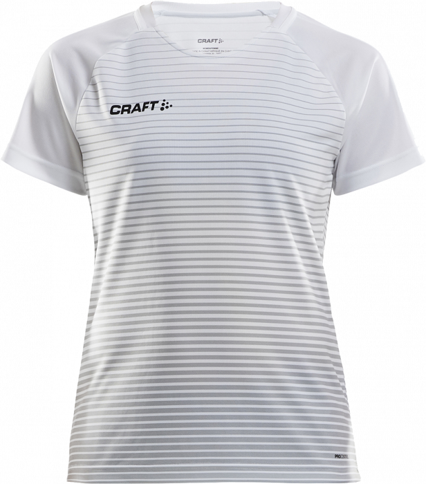Craft - Pro Control Stripe Jersey Woman - Branco & cinzento mesclado