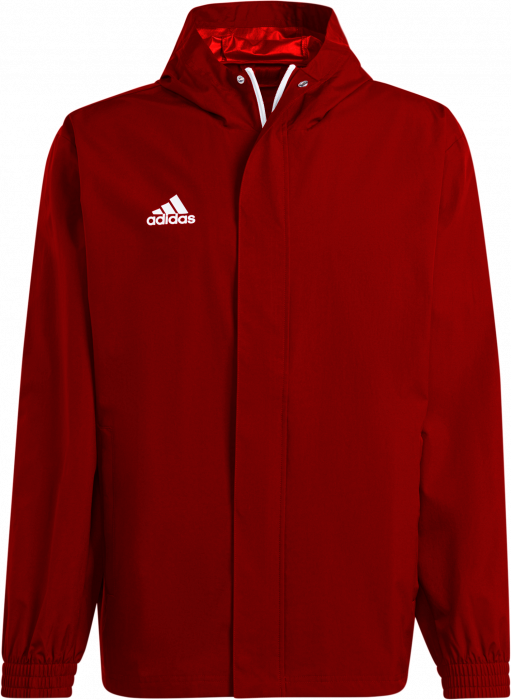 Adidas - Entrada 22 All Weather Jacket - Power Red & weiß