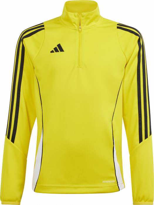 Adidas - Tiro 24 Træningstrøje Med Halv Lynlås - Team yellow & hvid