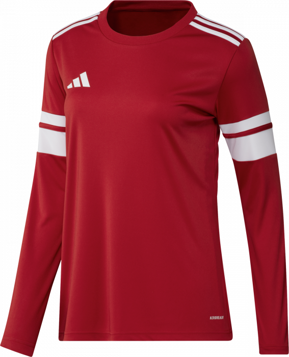 Adidas - Squadra 25 Langærmet Spillertrøje Dame - T Power Red & hvid