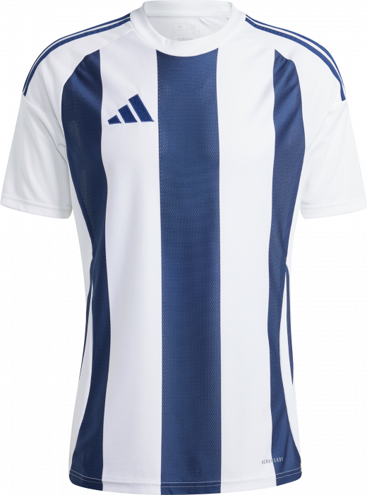 Adidas - Striped 24 Player Jersey - T Navy Blue & blanc