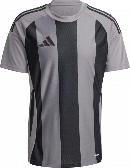 Adidas - Striped 24 Player Jersey - Grey four & negro