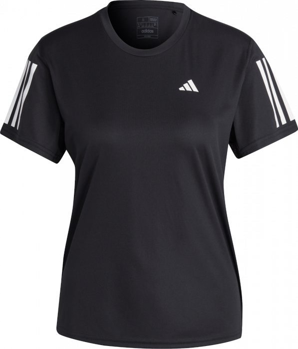 Adidas - Own The Run Women Tee - Schwarz & weiß