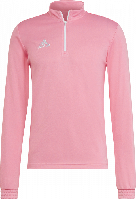 Adidas - Entrada 22 Træning Top With Half Zip Jr - semi pink & bianco