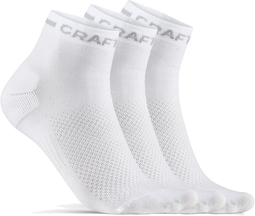 Craft - Core Dry Mid Sock 3-Pack - Blanco