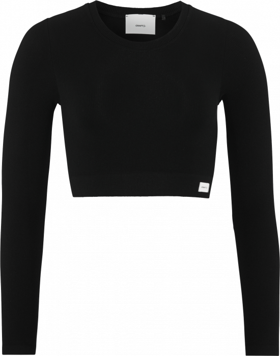 Craft - Collective Rip Cropped Ls Top Woman - Nero