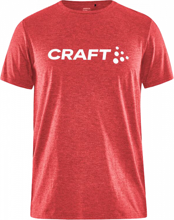 Craft - Community Logo Ss Tee Kids - Bright Red Melange & weiß