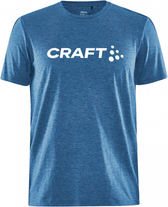 Craft - Community Logo Ss Tee Men - Club Cobolt Melange & weiß