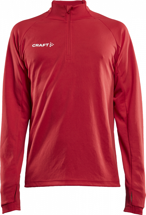 Craft - Evolve Shirt With Half Zip Junior - Rosso