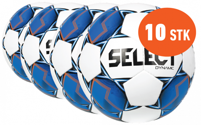 Select - Dynamic Fodbold 10 Stk - Hvid & blå
